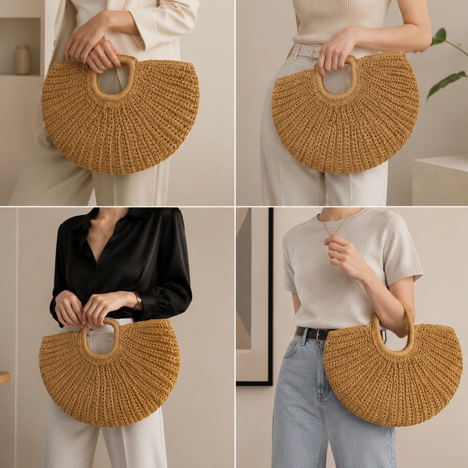 Bolso media luna rifia