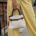 Bolso satchel lona