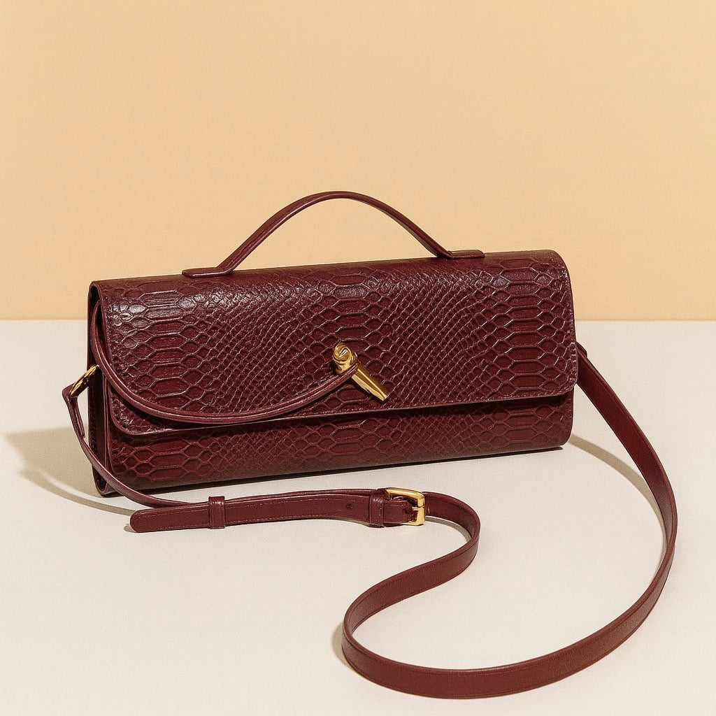 Bolso baguette textura